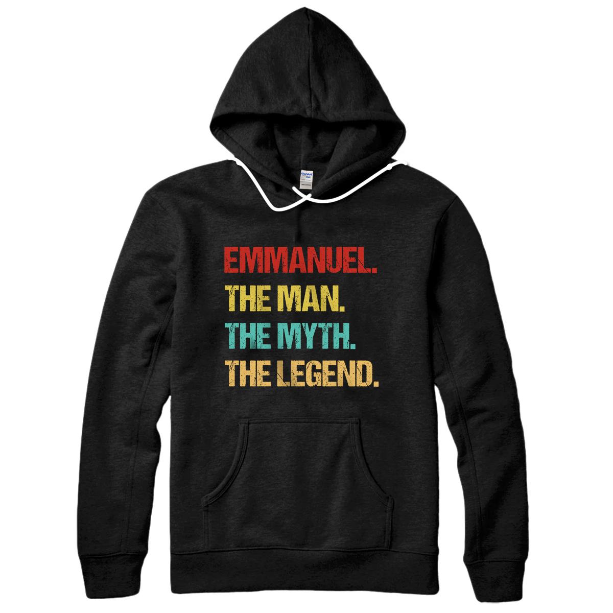 Personalized Emmanuel The Man The Myth The Legend Pullover Hoodie