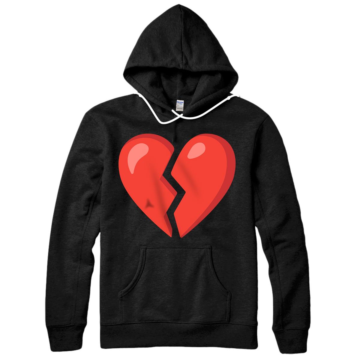 Personalized Broken Heart Valentines day Gift for the Brokenhearted Pullover Hoodie