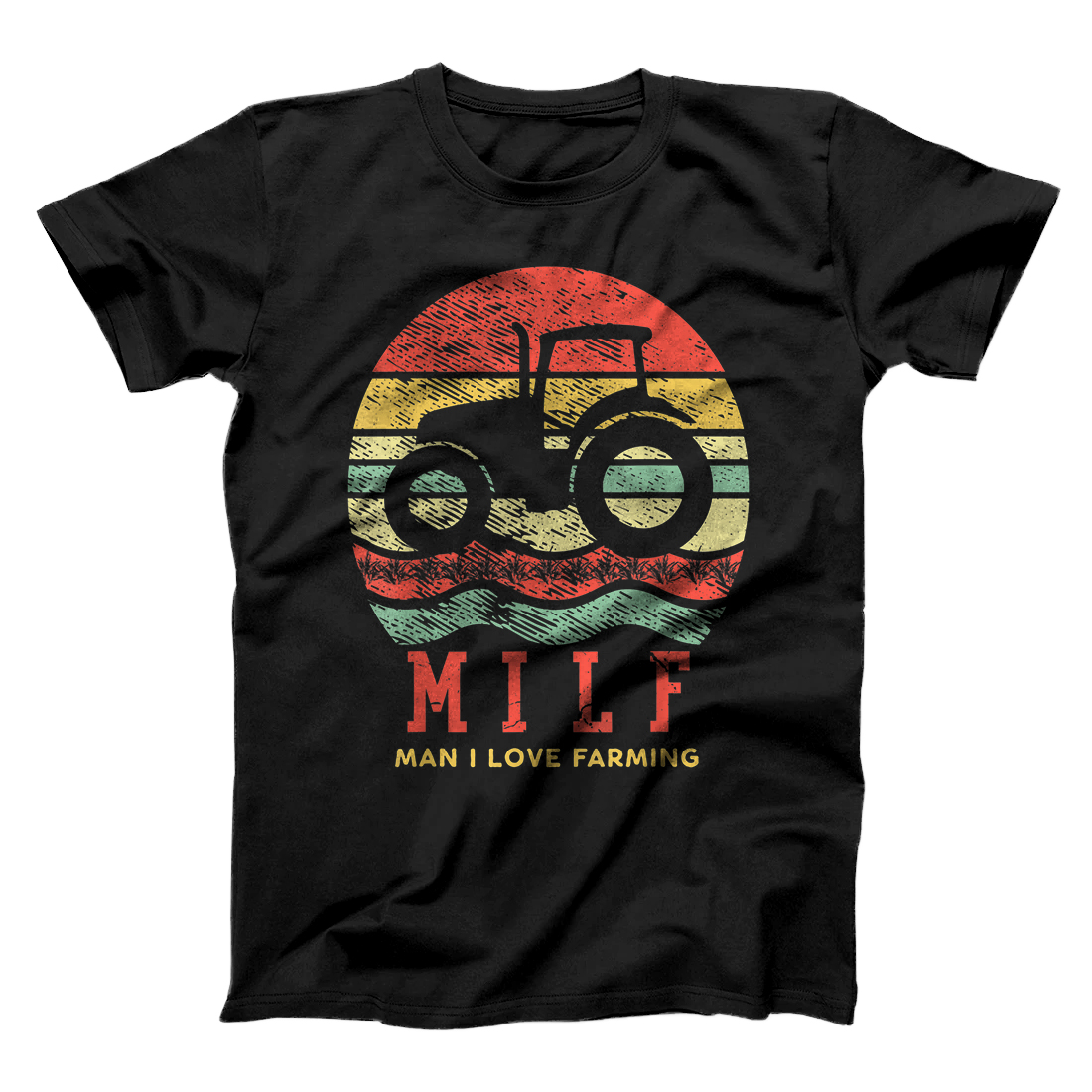 Personalized Vintage MILF Man I Love Farming | Funny Farm Tractor Lover T-Shirt