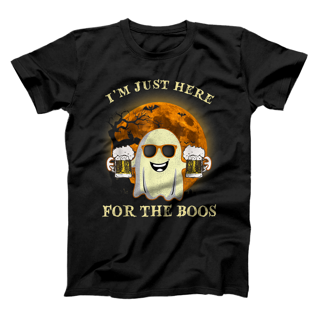 Personalized I'm Just Here For The Boos Ghost Beer Halloween Costume T-Shirt