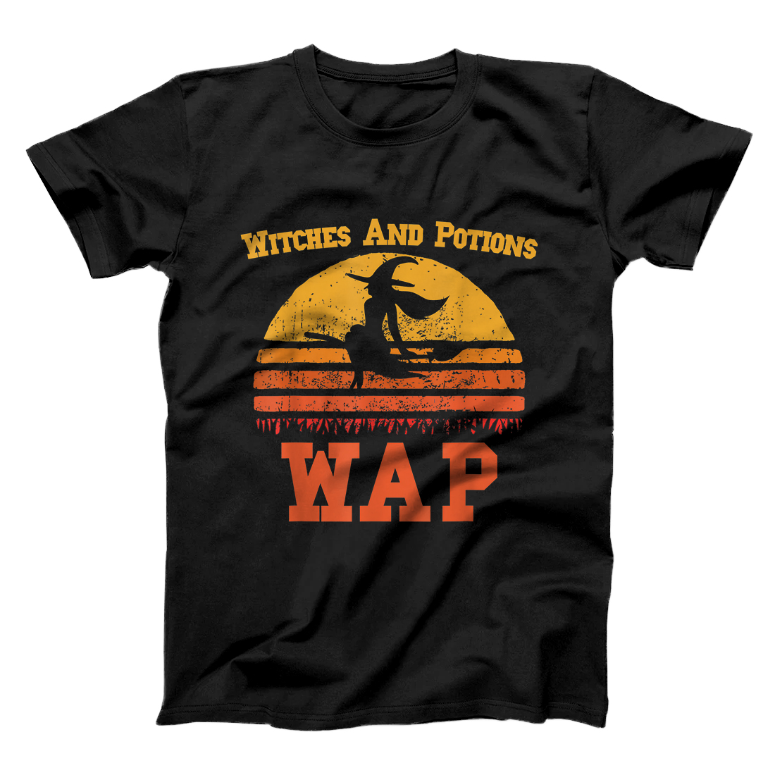 Personalized WAP Witches And Potions Retro Halloween Witch T-Shirt