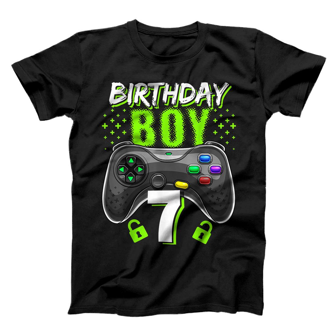 Birthday Boy 7 Video Game Controller Gamer 7th Birthday Gift T-Shirt