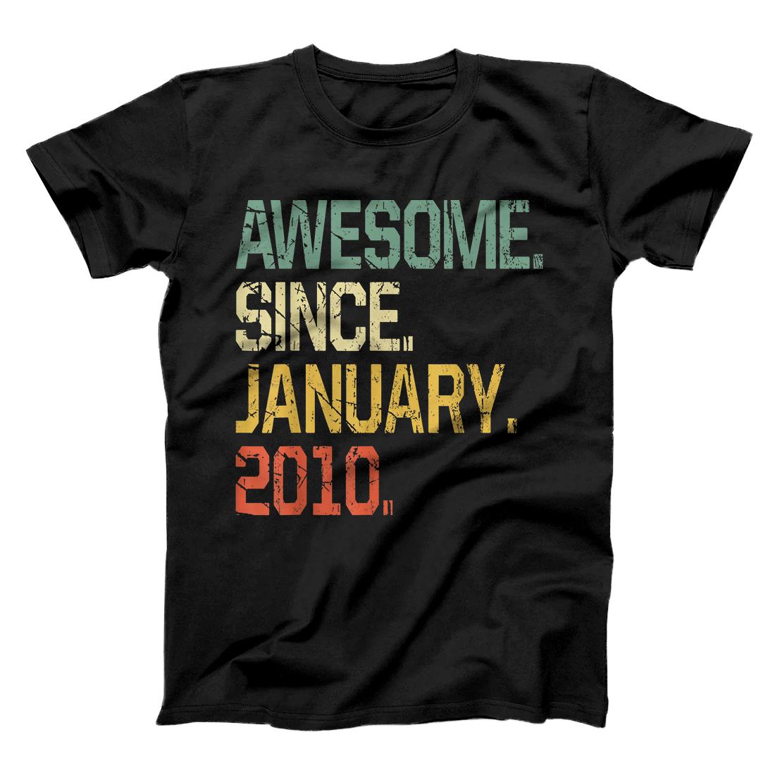 11 Years Old Shirt Gift- Awesome Since January 2010 T-Shirt