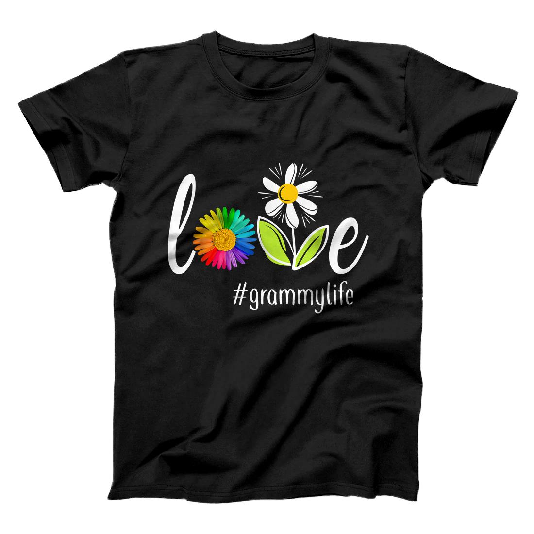 Love Grammy Life Flower Mother Day Grammy Gift T-Shirt