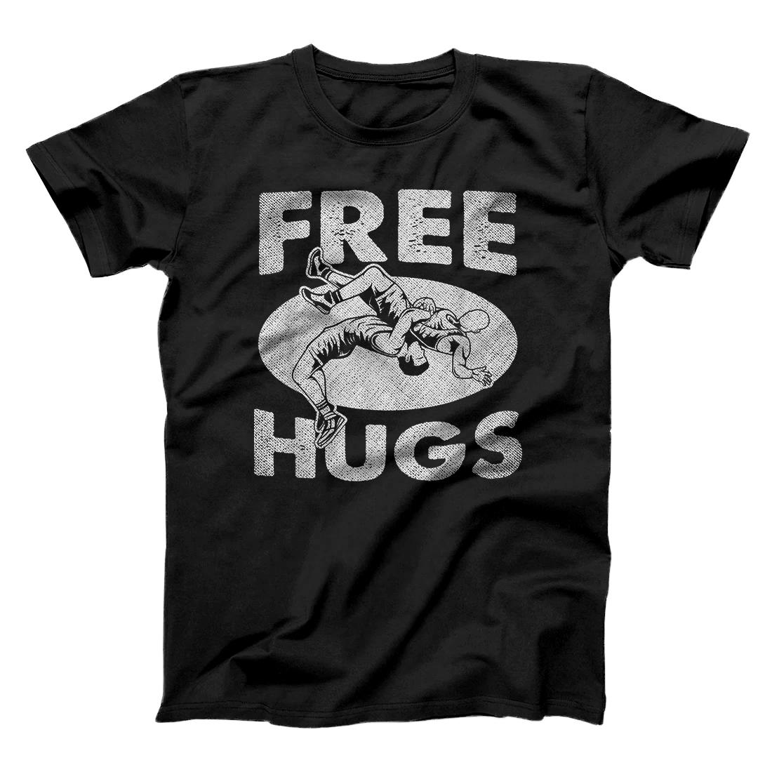 Wrestling Shirts - Funny Free Hugs Wrestling T-Shirt