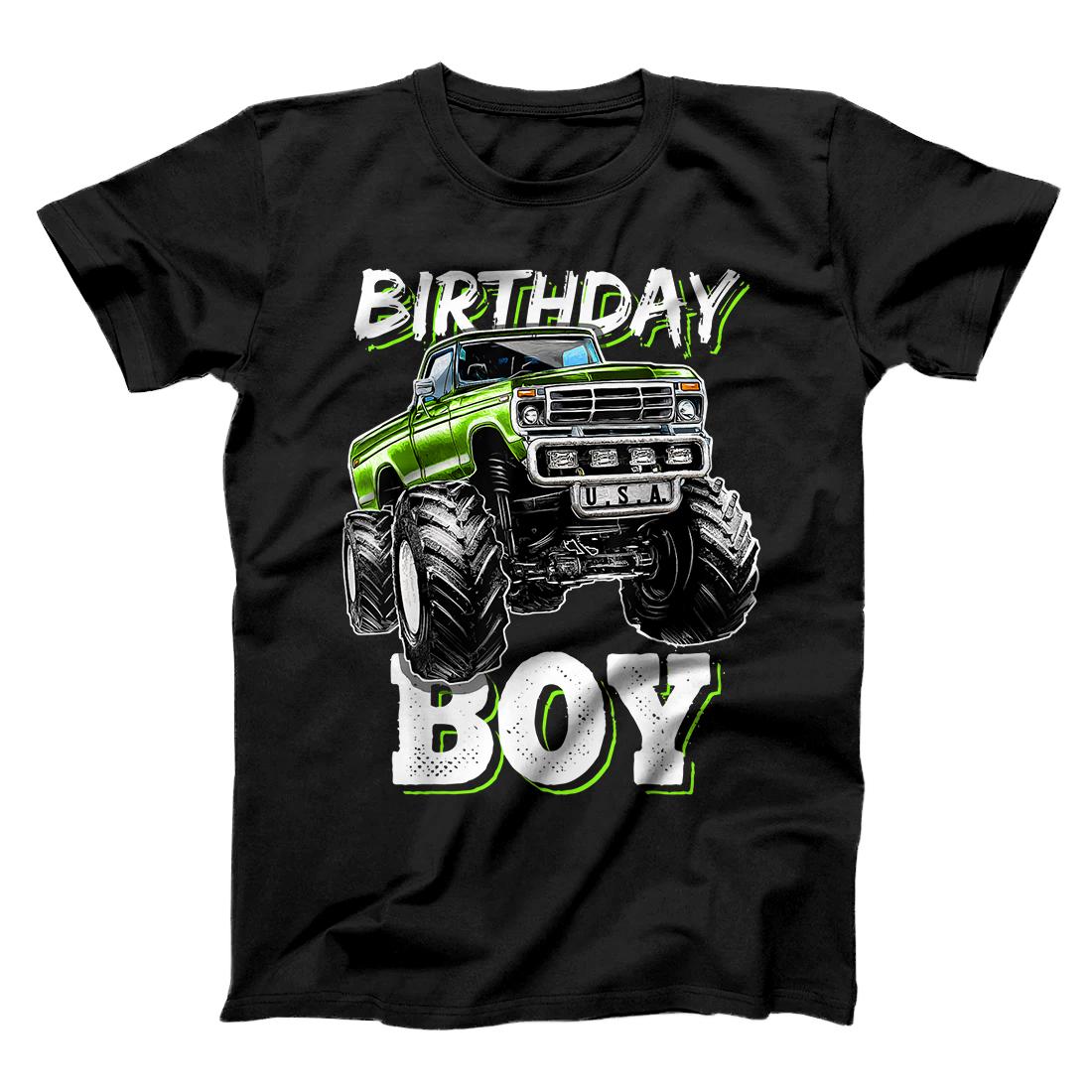 Birthday Boy Monster Truck Birthday Party Gift for Boys Kids T-Shirt