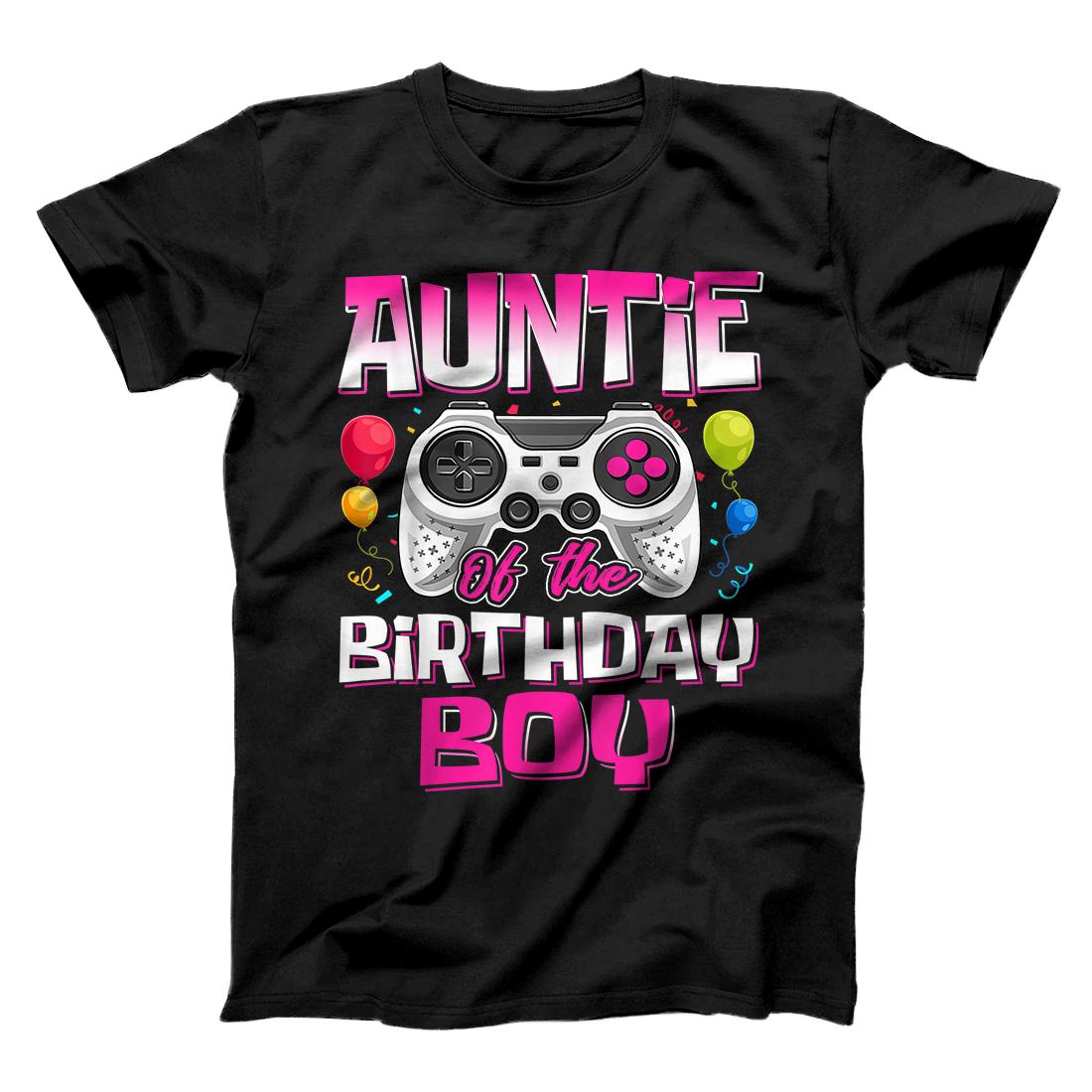 Auntie Of The Birthday Boy Matching Video Gamer Birthday T-Shirt