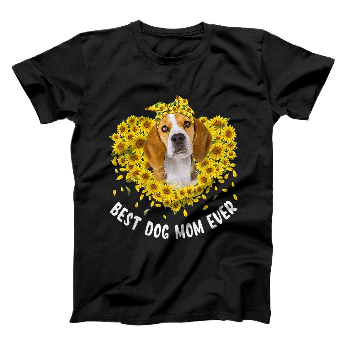 Funny Beagle Mom Loves Sunflower Mother's Day Gift T-Shirt