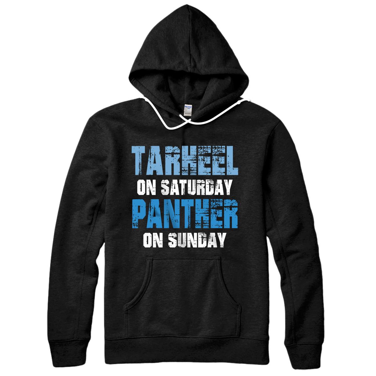 Personalized Tarheel on Saturday Panther on Sunday Funny Gift Carolina Pullover Hoodie