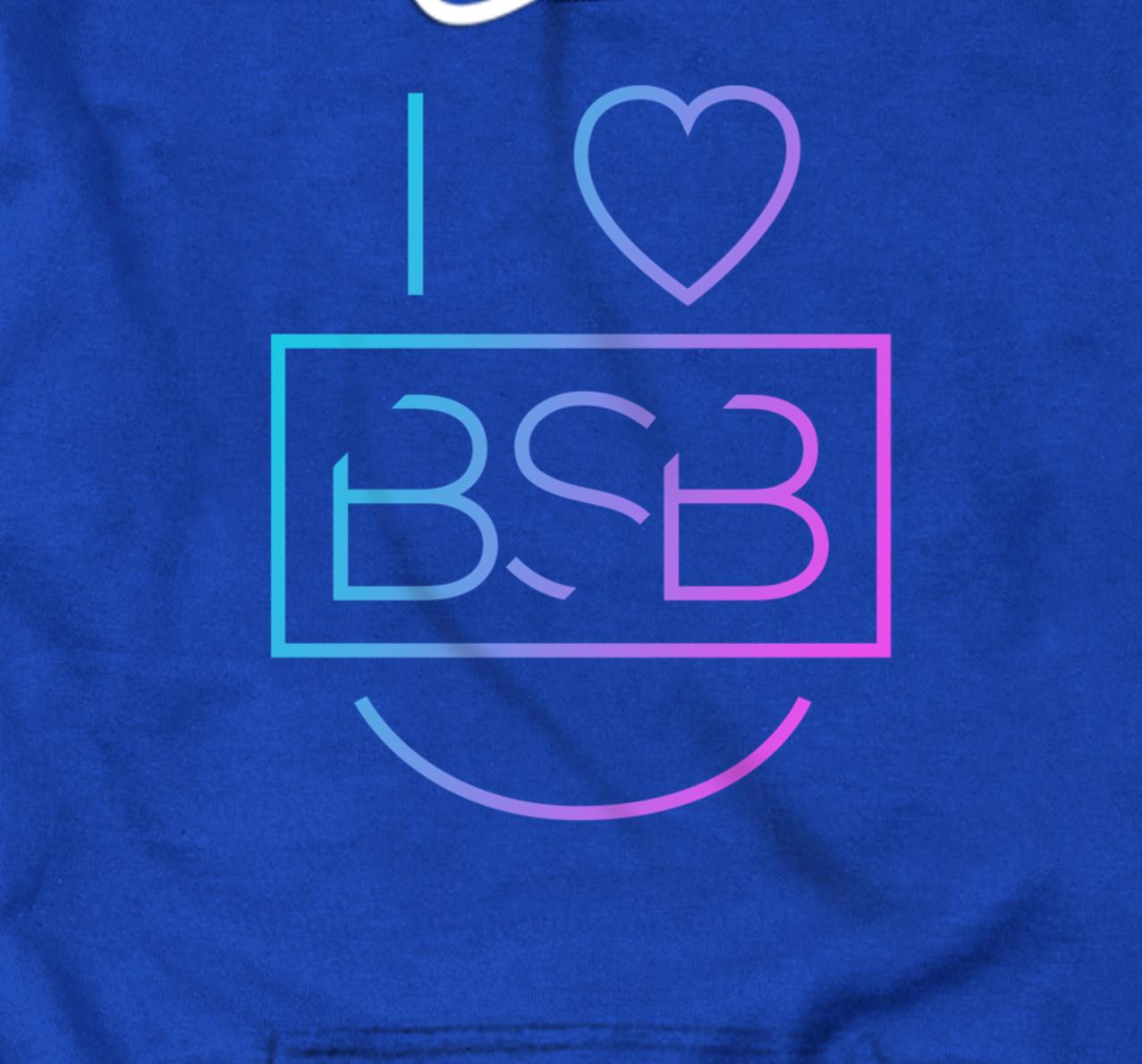 Personalized I Heart BSB Pullover Hoodie Pullover Hoodie - All Star Shirt