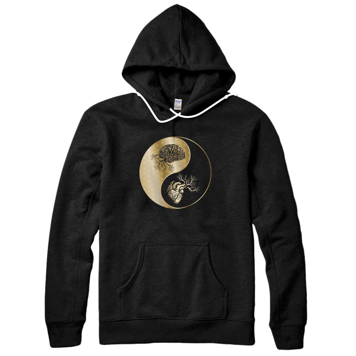 Personalized Harmony Of Heart And Mind Yin Yang With Flower Of Life Pullover Hoodie