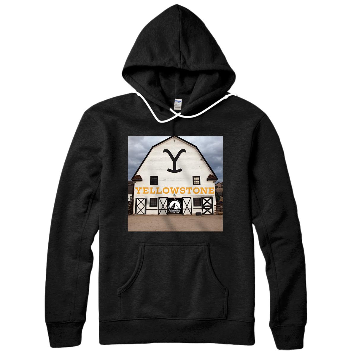 Personalized Yellowstone Dutton Ranch White Barn Pullover Hoodie