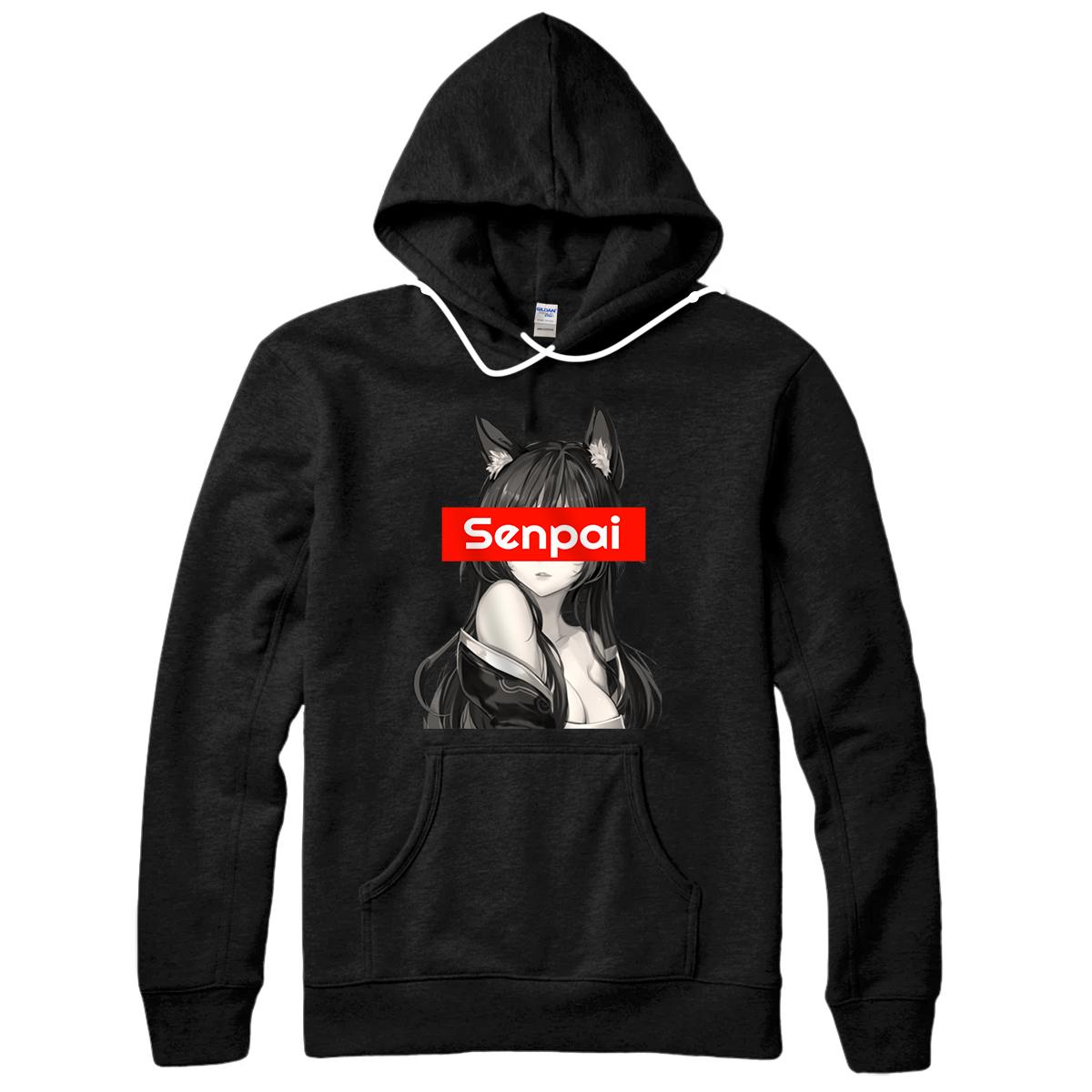 Personalized Anime Aesthetic Girl Japanese Foxy Sexy Cat Ears Lewd Pullover Hoodie