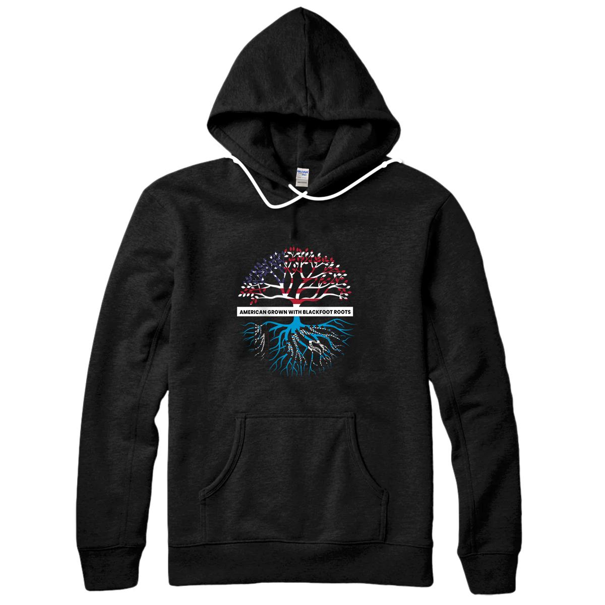 Personalized Blackfoot Blackfeet Nation Flag Native American Indian USA Pullover Hoodie