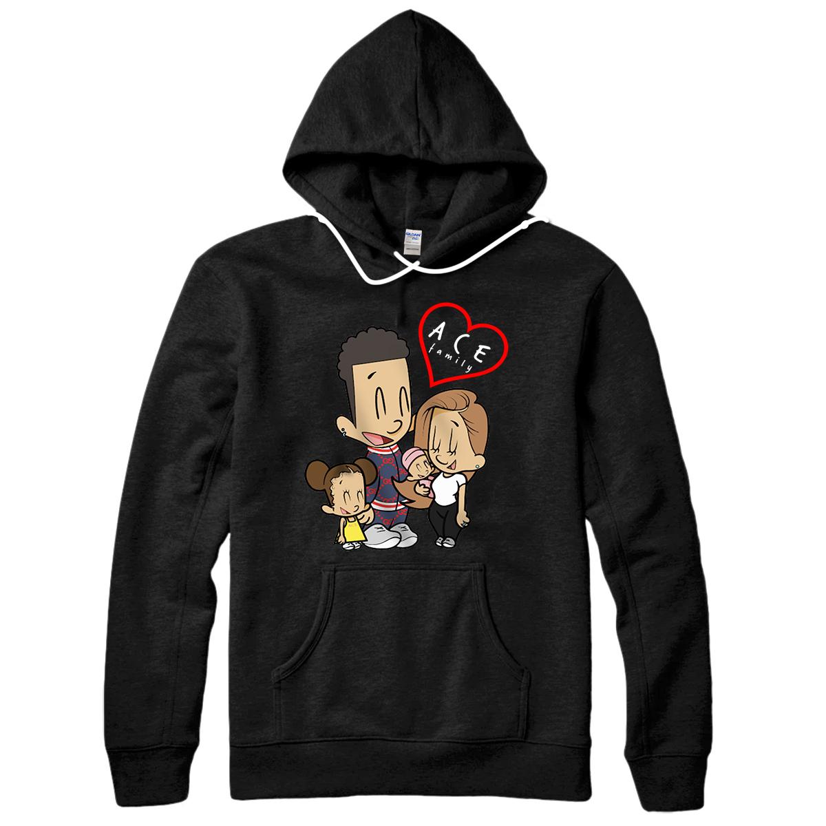 Personalized ace baby family merch kids Pullover Hoodie