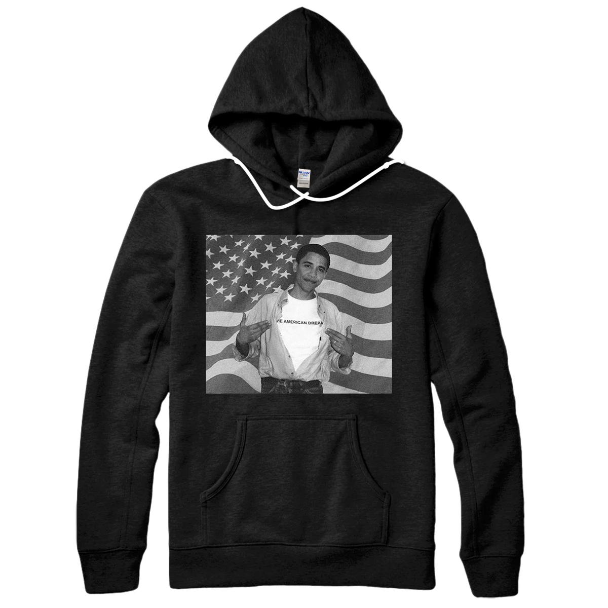 Personalized Barack Obama Retro Vintage Young Obama College Pullover Hoodie