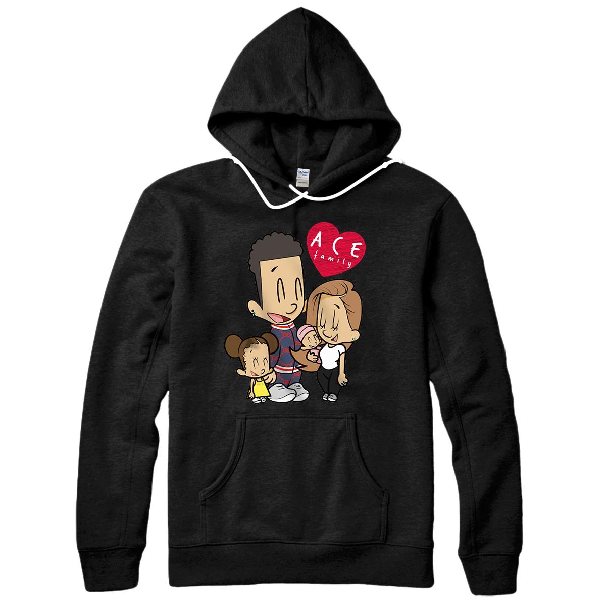 Personalized ace baby family merch kids Pullover Hoodie