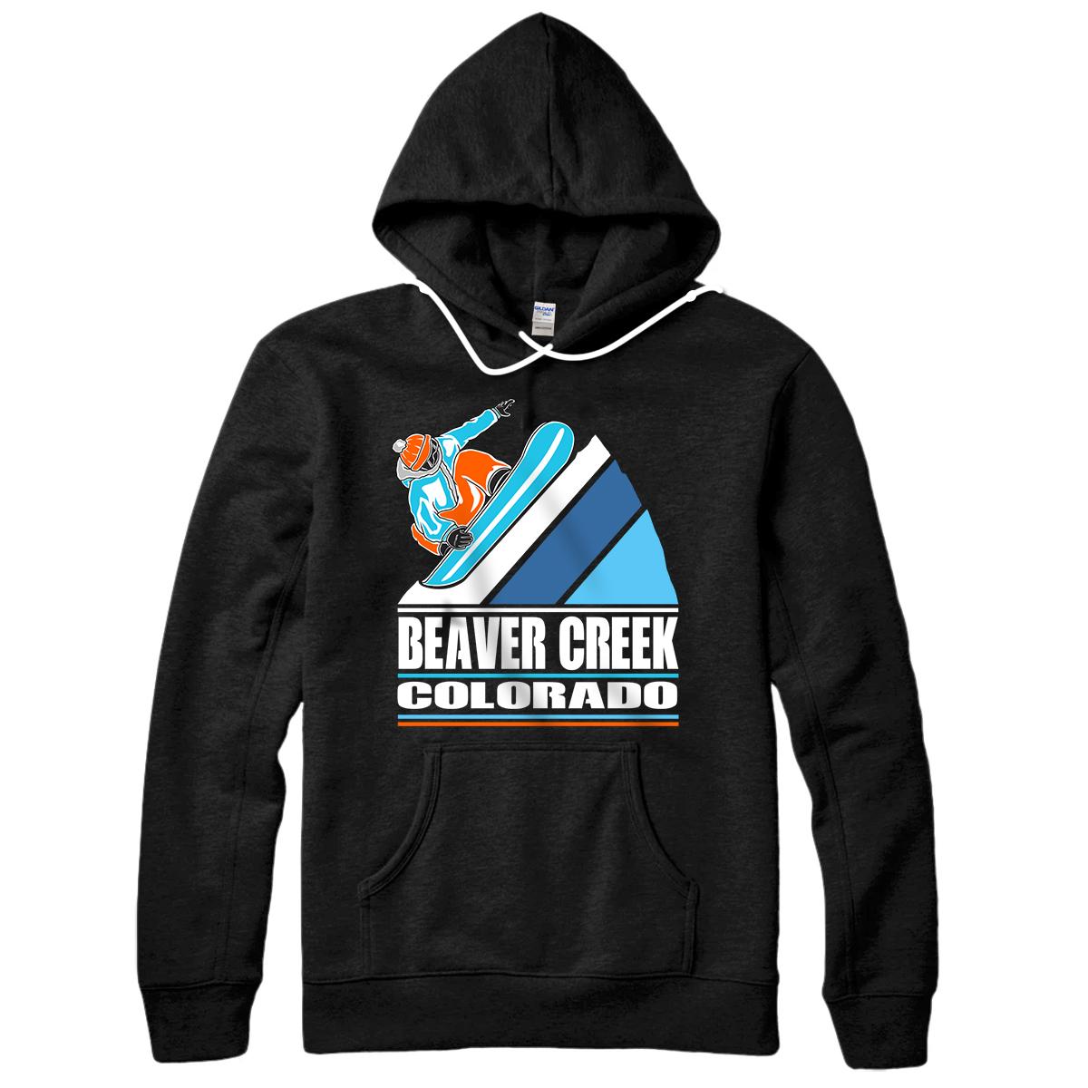 Personalized Beaver Creek Colorado - Vintage Snowboarder Pullover Hoodie