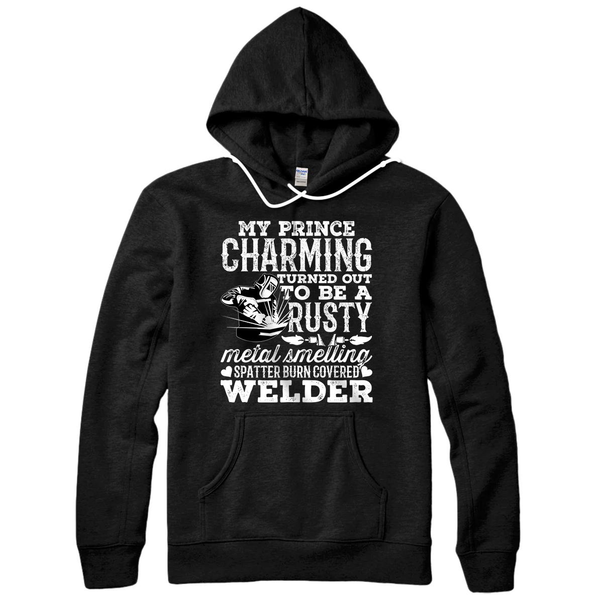 Personalized Welder Wife Anniversary Valentines Day Women Gift Pullover Hoodie