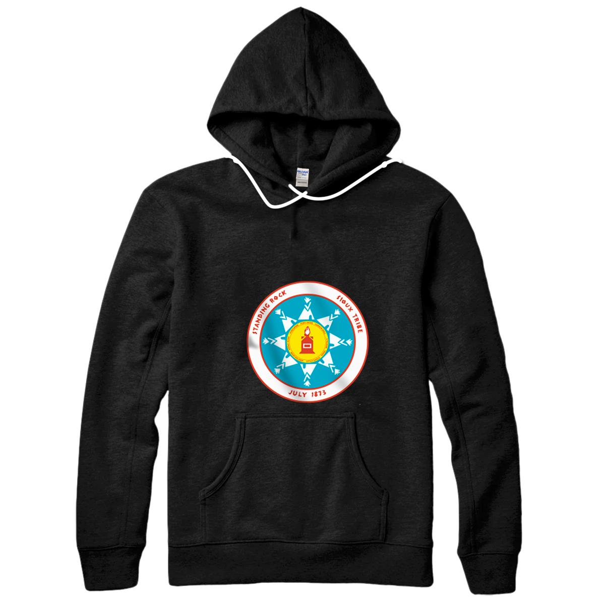 Personalized Standing Rock Sioux Tribe Flag Indian Reservation Heritage Pullover Hoodie