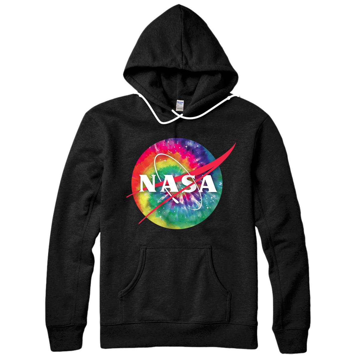 Personalized Awesome Tie Dye nasa logo shirt hippie nasa shirt gift idea Pullover Hoodie