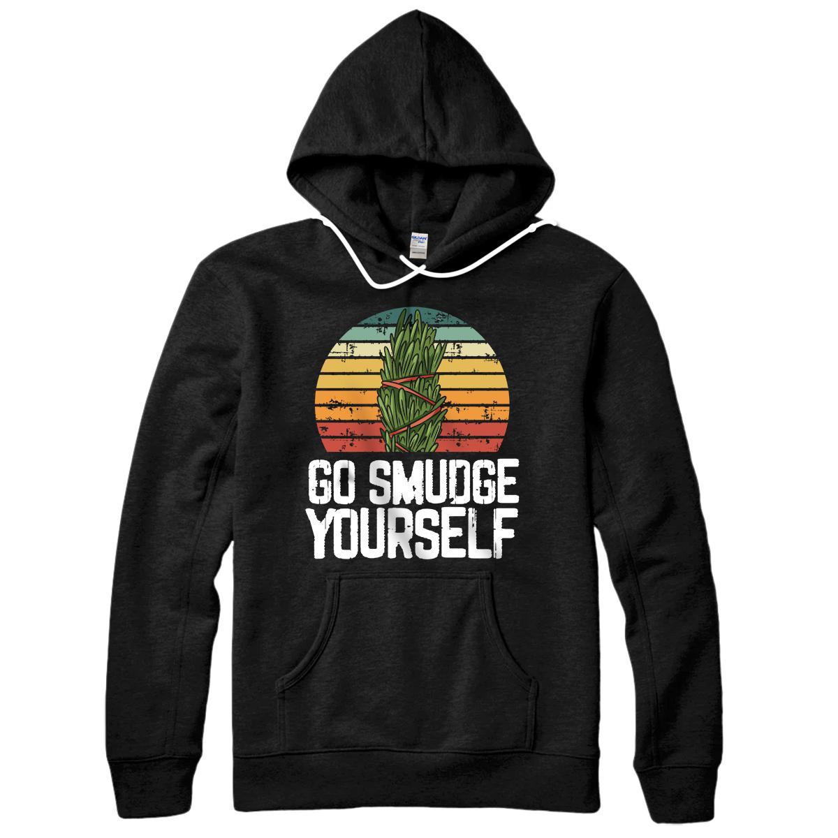 Personalized Go Smudge Yourself Retro Sunset Vintage Sage Pullover Hoodie