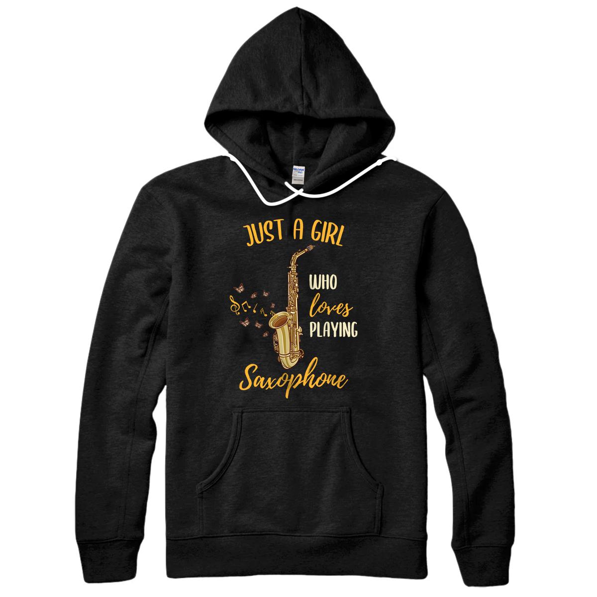 Personalized Just A Girl Who Loves Playing Saxophone Pullover Hoodie