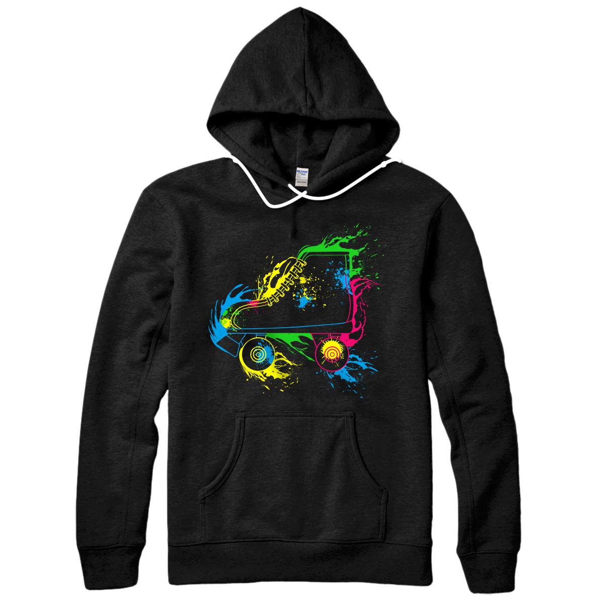 Personalized Colourful Roller Skates Pullover Hoodie