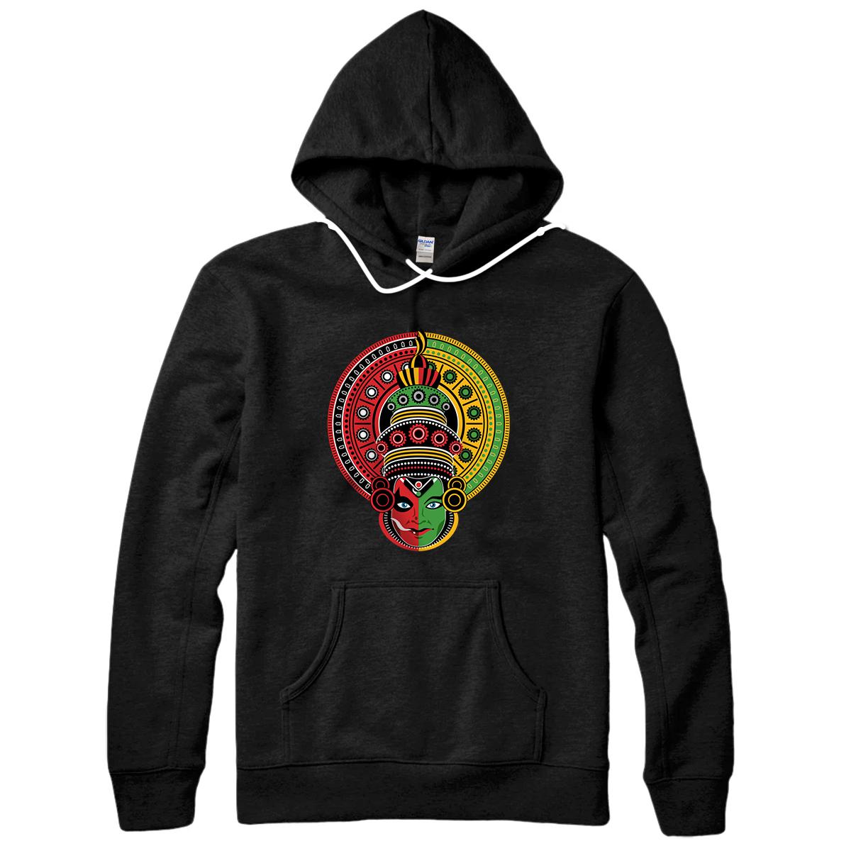 Personalized Kerala Culture The Two Faces of Theyyam And Kathakali Pullover Hoodie