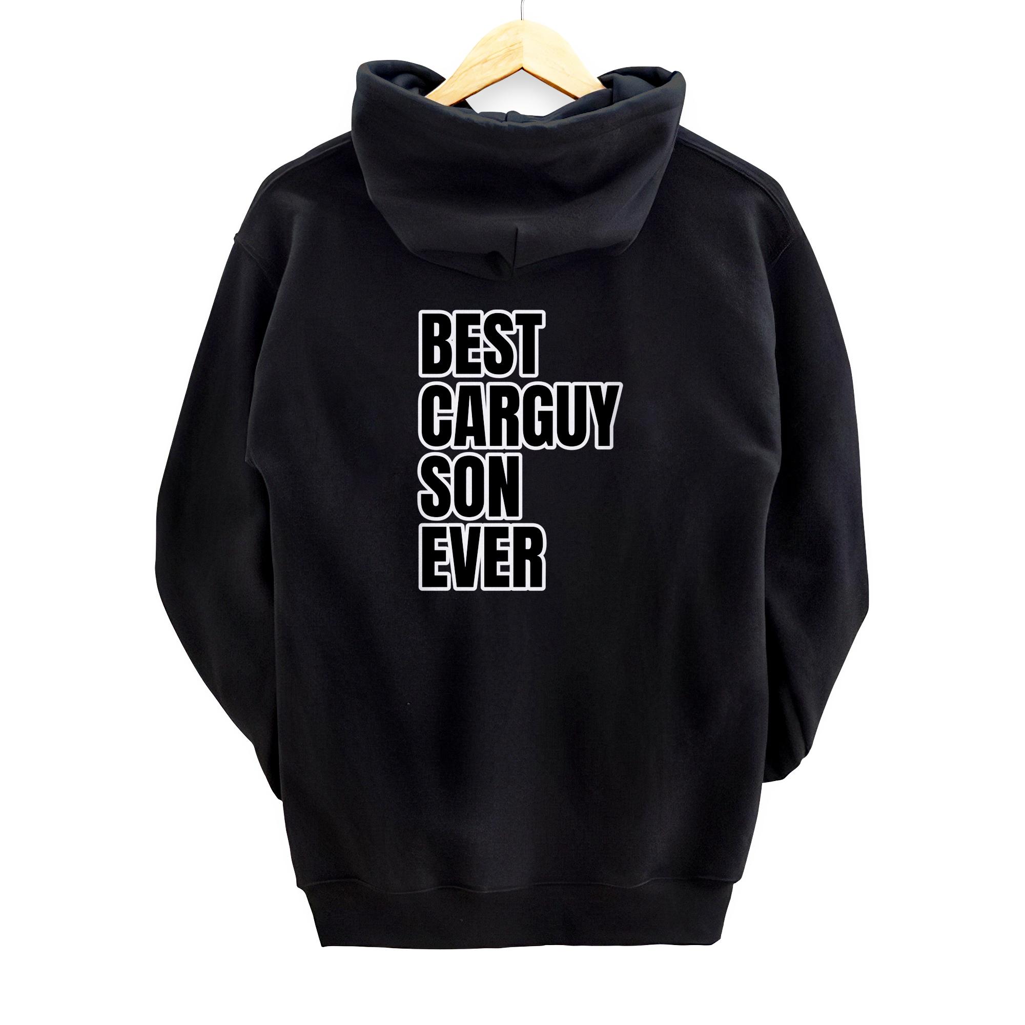Personalized Funny Car Guy Gift - Best Carguy Son Ever Back Print Pullover Hoodie