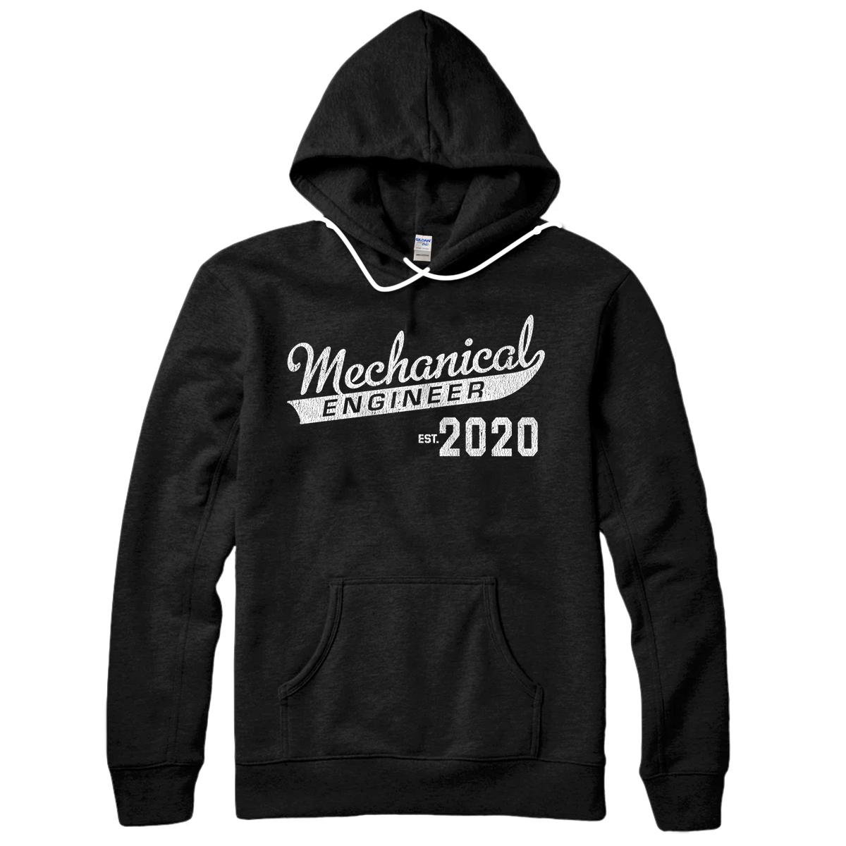 Personalized Mechanical Engineer Est 2020 Graduation Gift Pullover Hoodie