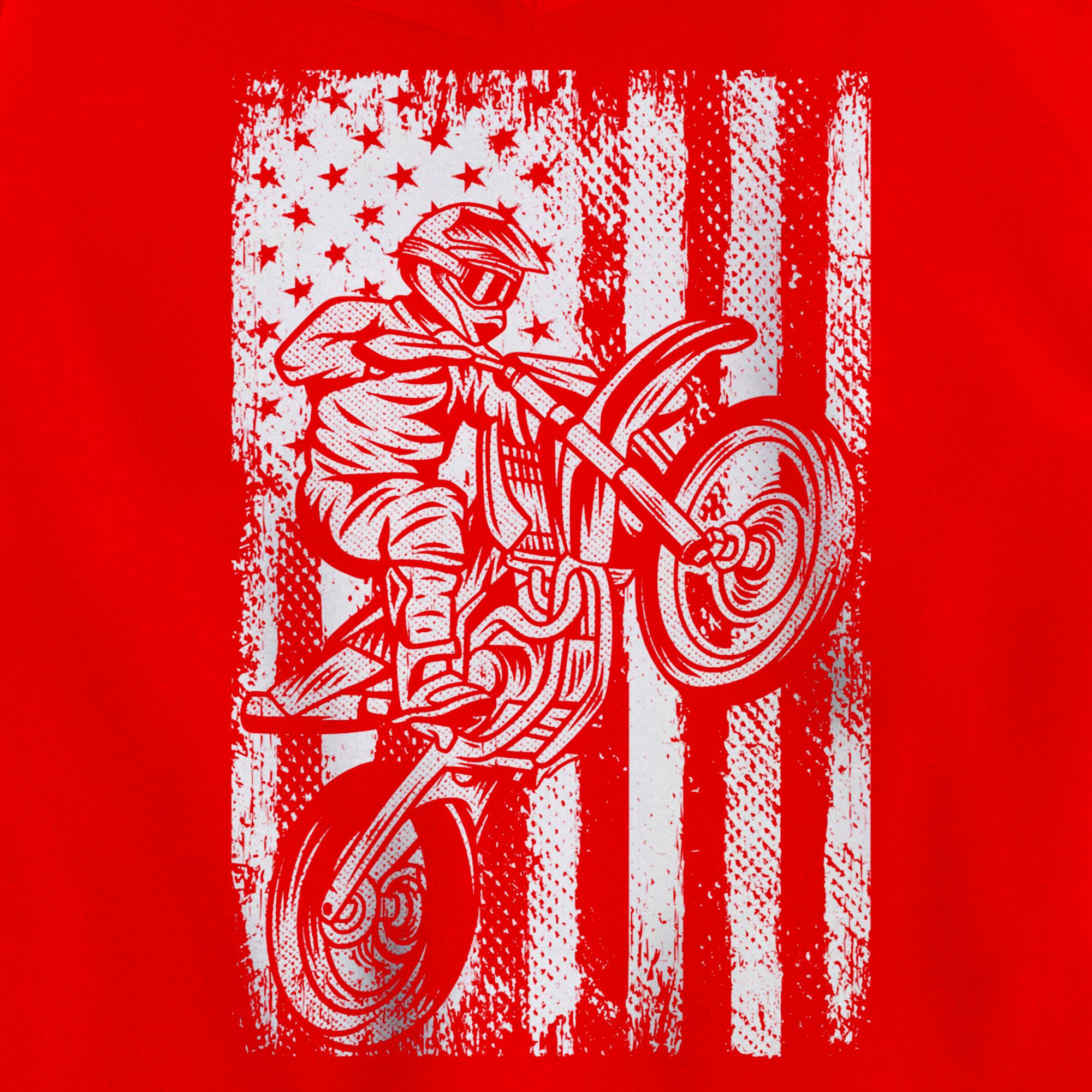 Personalized Motocross Shirts USA American Flag Dirtbike Shirt 