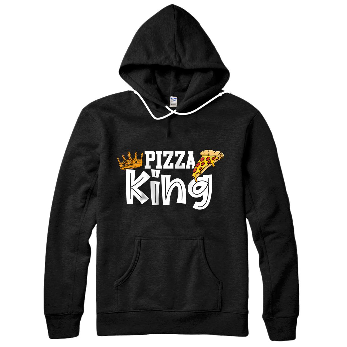 Personalized Pizza king crown and pizza funny pizza for men Pullover Hoodie