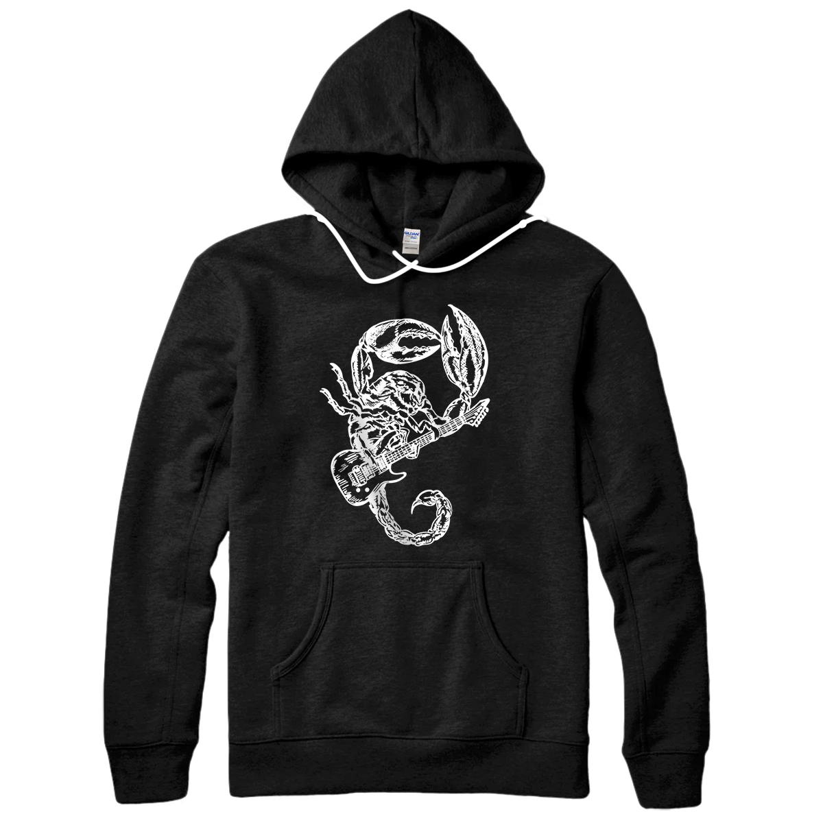 Personalized SEEMBO Scorpion Playing Guitar Guitarist Musician Music Band Pullover Hoodie