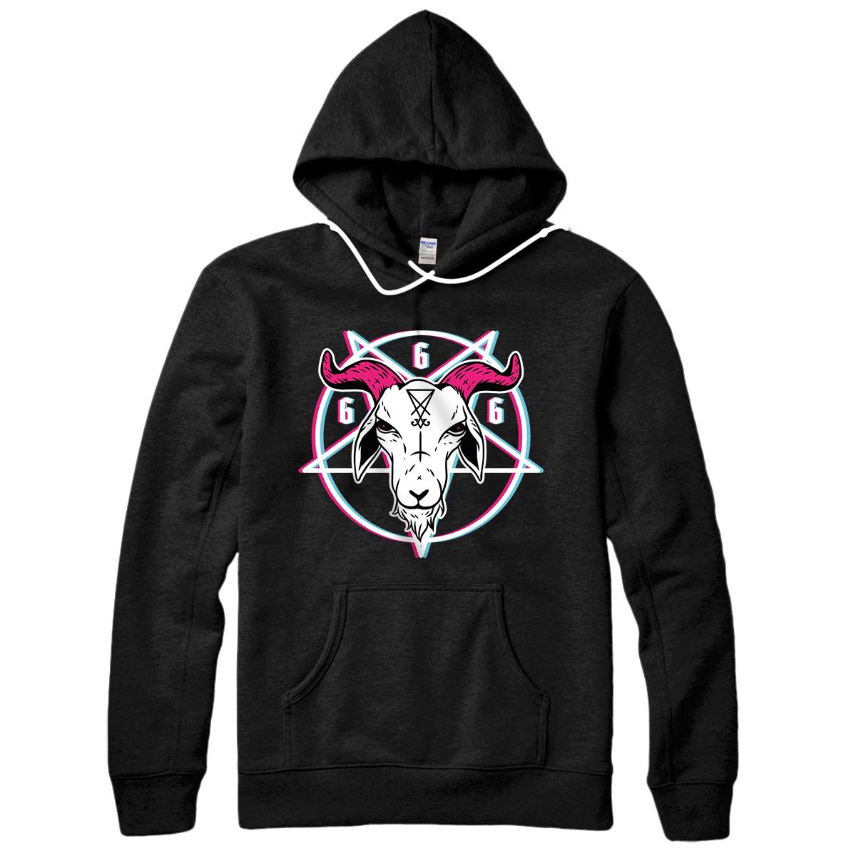 Personalized Sigil Of Lucifer Devil Goat Baphomet 666 Satan Pentagram Pullover Hoodie