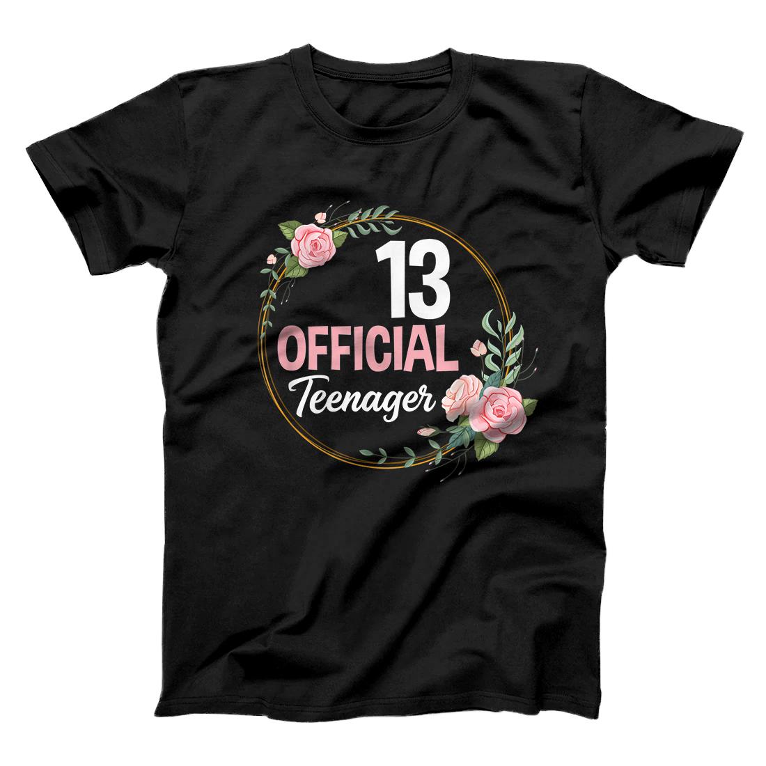 13th Birthday Girls 13 Years Teen Teenager Birthday Gift T-Shirt