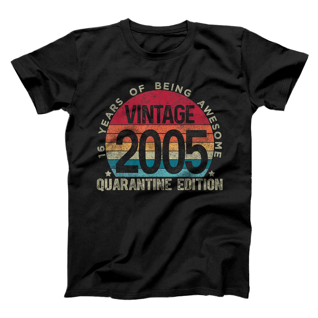 16th Birthday Retro Limited Edition 2005 Quarantine Birthday T-Shirt