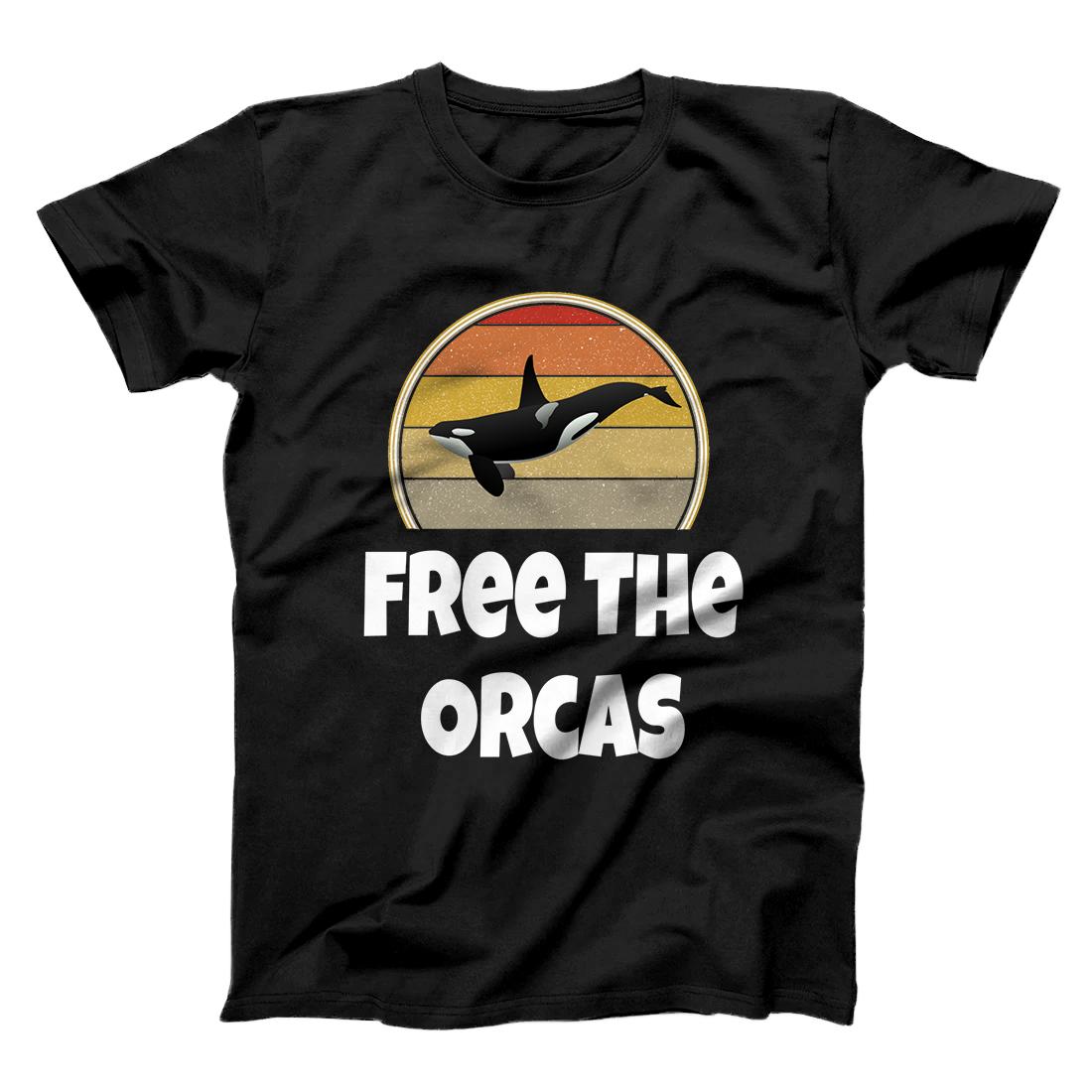 Funny Orca Whale Shirt Ocean Sea Gift Retro Free The Orcas Sweatshirt