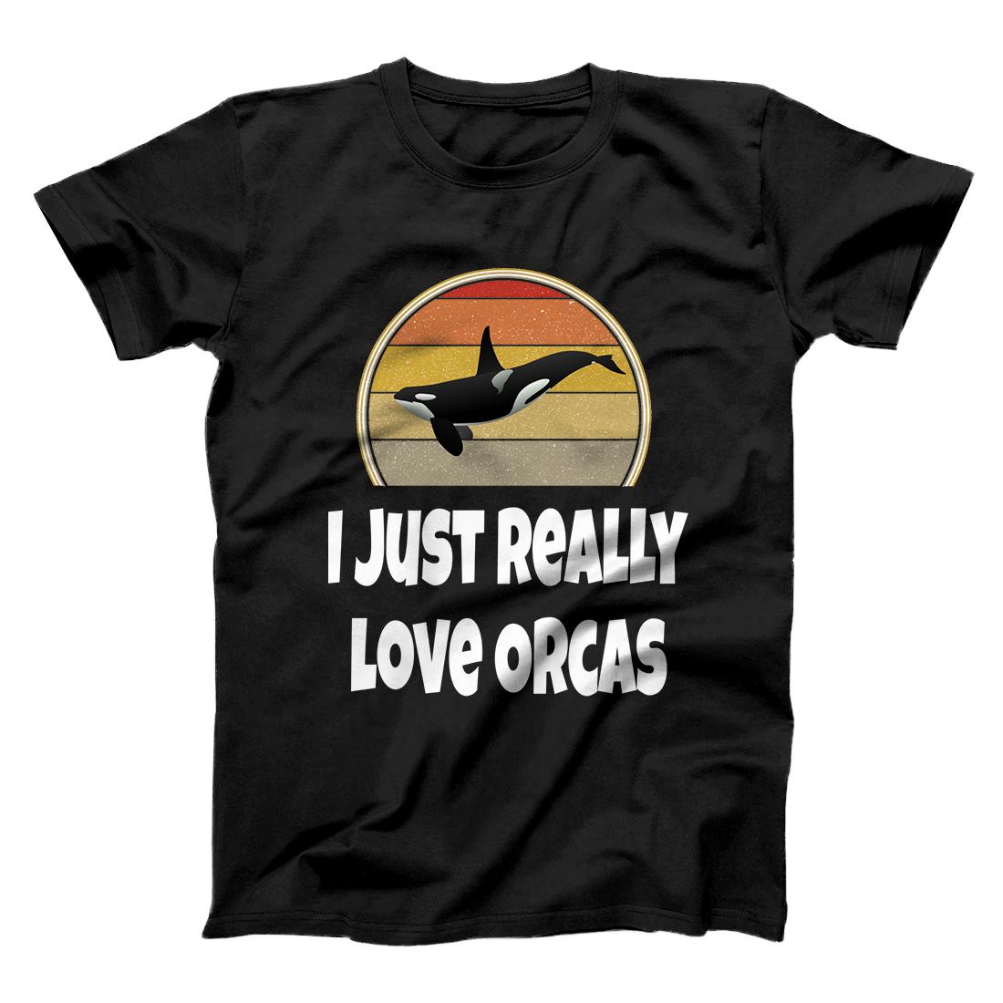 Funny Whale Shirt Ocean Sea Gift I Just Really Love Orcas Sweatshirt