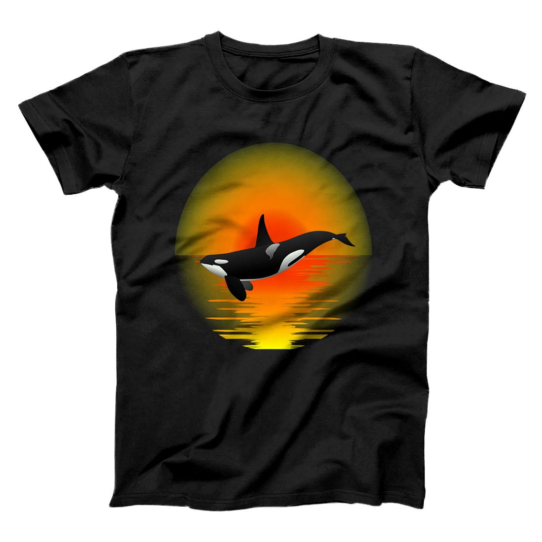 Funny Orca Whale Shirt Ocean Sea Gift Retro Vintage Sunset Sweatshirt