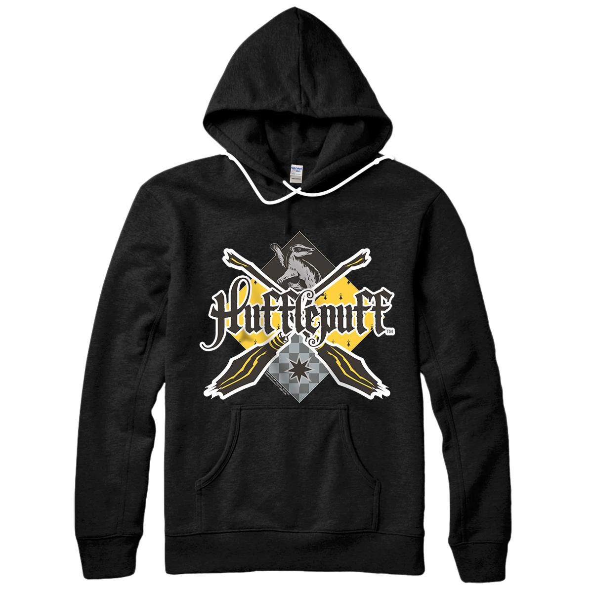 Harry Potter Hufflepuff Broomstick Badger Logo Sweatshirt