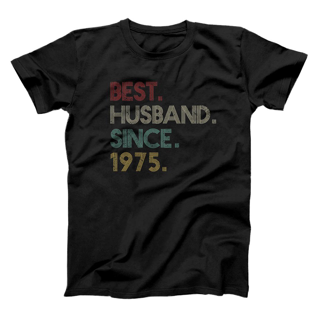 Personalized 46th Wedding Anniversary Gift Ideas Best Husband Since 1975 Premium T-Shirt