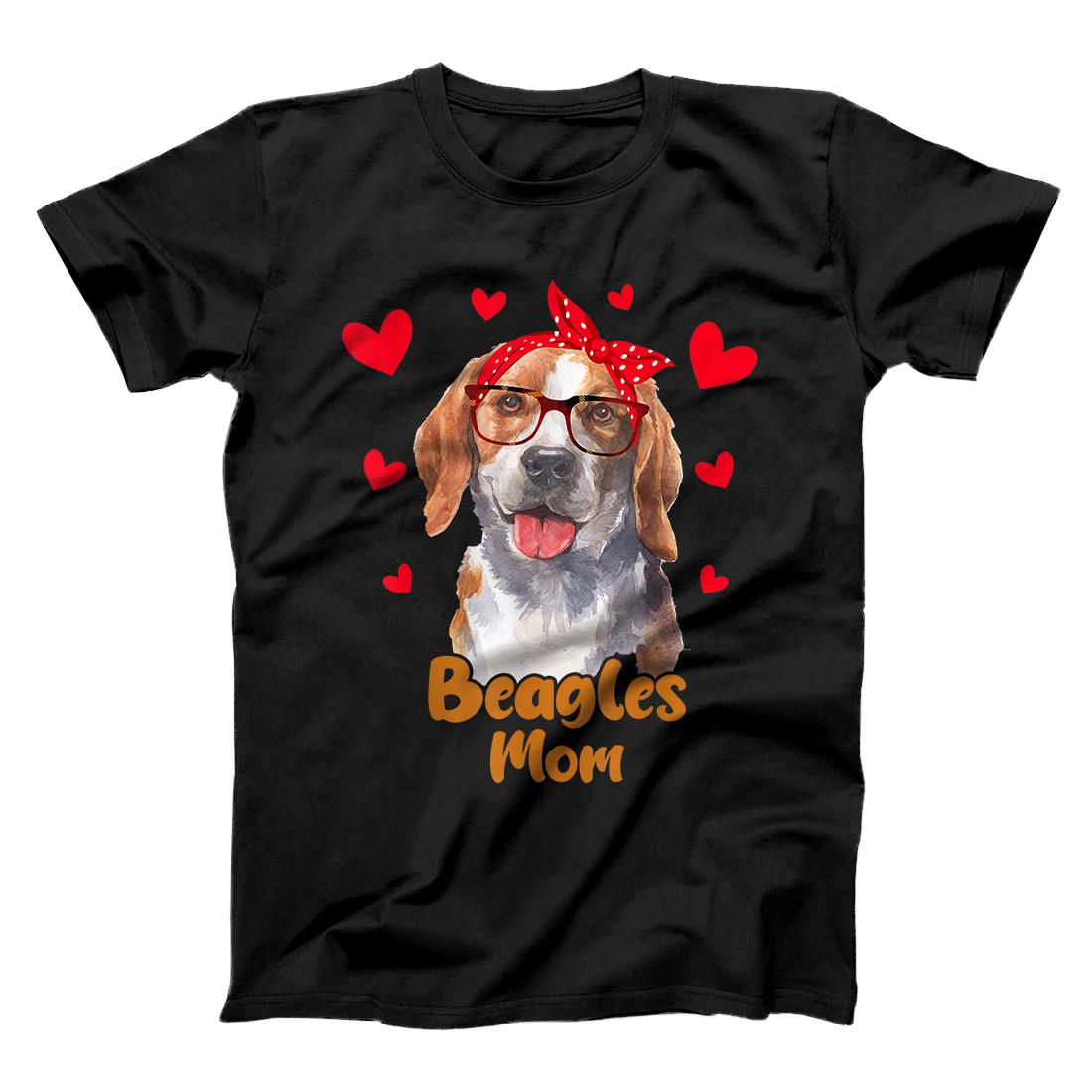 Personalized Beagle Mom Valentines Day Dog Mom Mother Day Gift Women T-Shirt