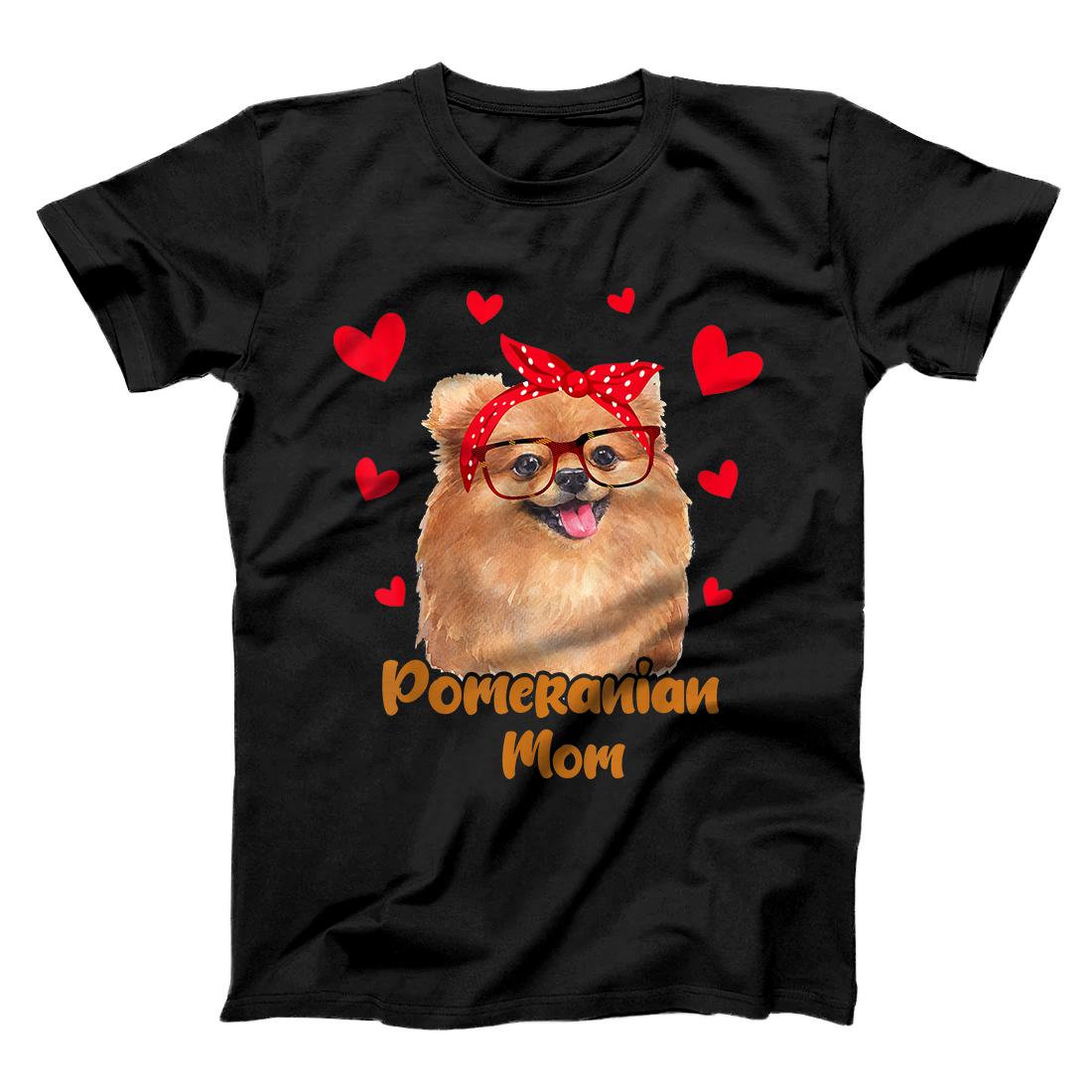 Personalized Pomeranian Mom Valentines Day Dog Mom Mother Day Gift Womens T-Shirt