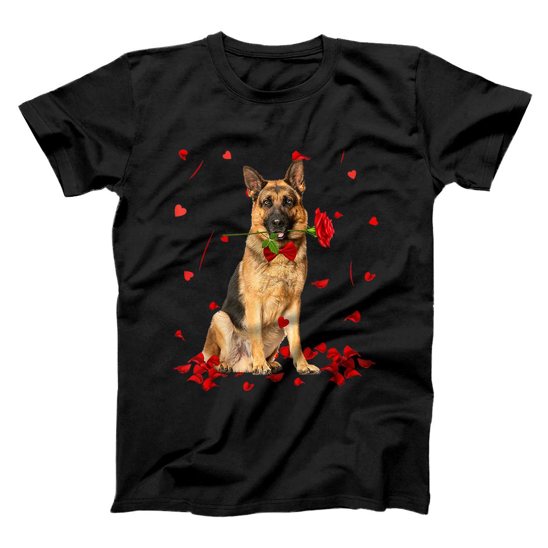 Personalized German Shepherd Valentine's Day Outfit Dog Valentine T-Shirt