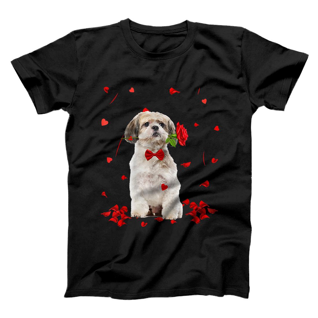 Personalized Shih Tzu Valentine's Day Outfit Dog Valentine T-Shirt