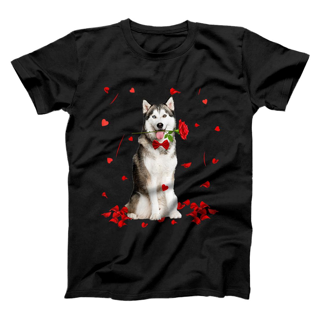 Personalized Siberian Husky Valentine's Day Outfit Dog Valentine T-Shirt