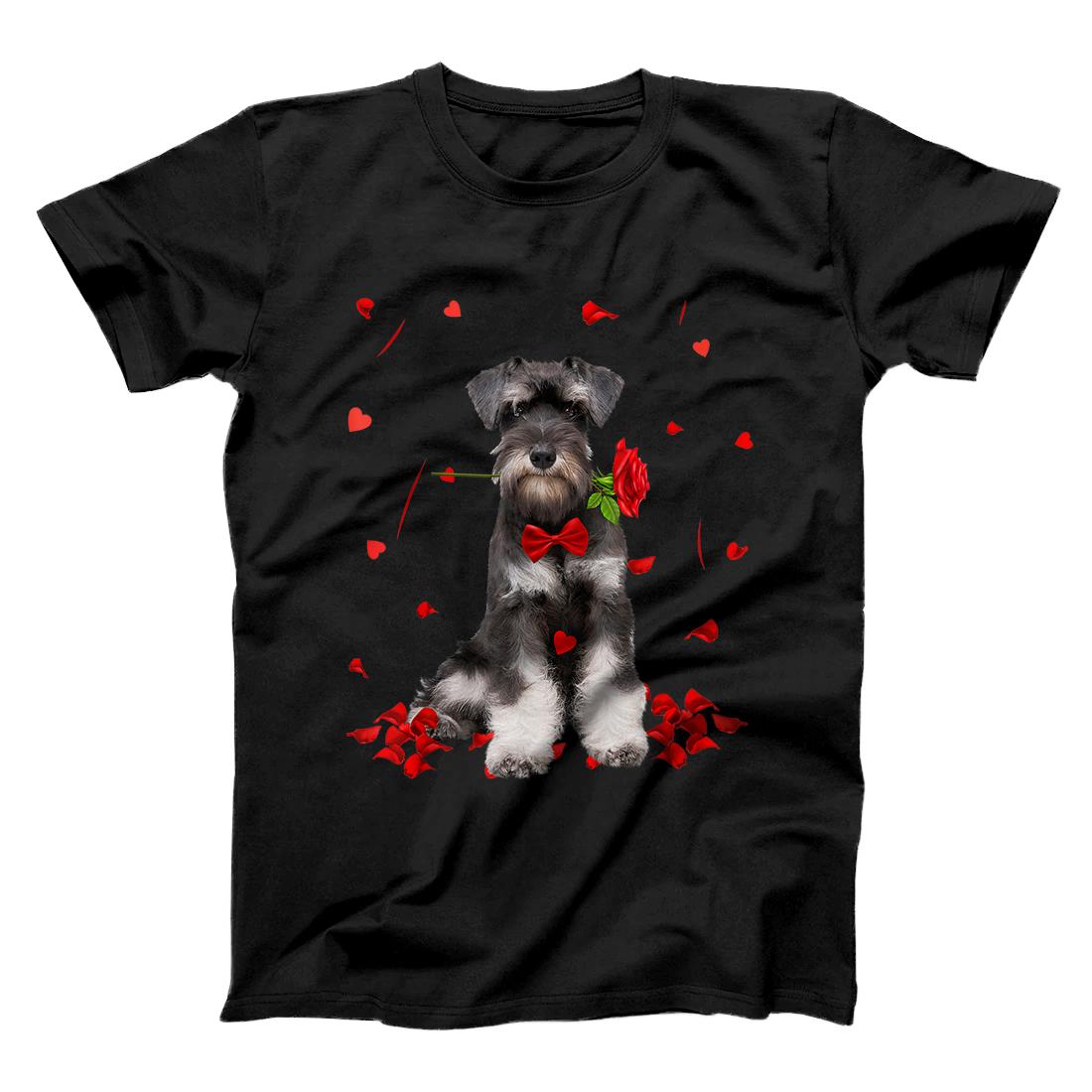 Personalized Schnauzer Valentine's Day Outfit Dog Valentine T-Shirt