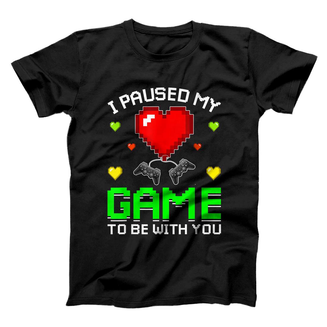 Personalized Video Gamer Heart Controller Valentine's Day Kid Boys Gaming T-Shirt