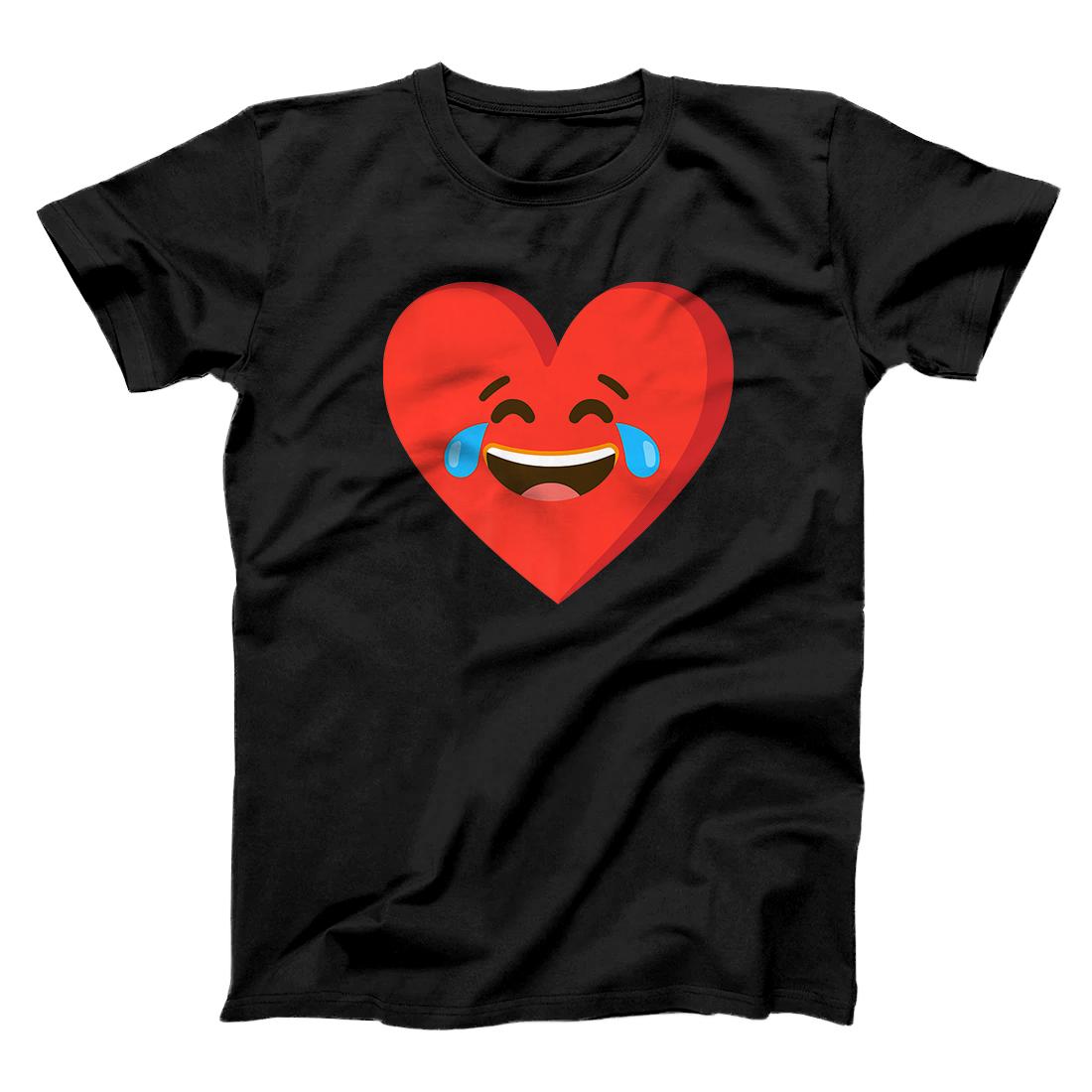 Personalized Heart Tears Of Joy Emoji Valentine’s Day Gift Premium T-Shirt